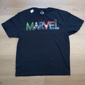 Marvel Avengers Heroes Logo - New XL Black T-Shirt
